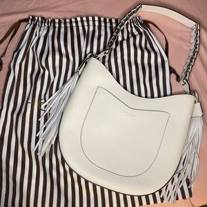 Henri Bendel White Fringe Purse